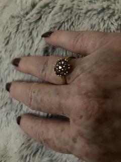 Size L to M 1.40cts Champagne Diamond Midas Ring