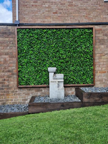Premium Artificial Green Wall Panel 50 x 50cm - Green Fern | Faux Living Wall Panel | UV Protected Fire Resistant Foliage Panels | Privacy Screening