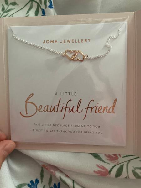 'Beautiful Friend' A Little Necklace in Silver and Rose Gold Plating