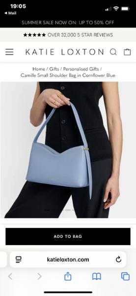 Camille Small Shoulder Bag in Cornflower Blue