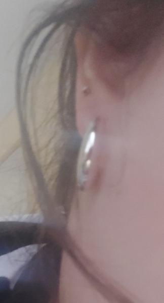 Sterling Silver Chunky Hoop Earrings 10.20g