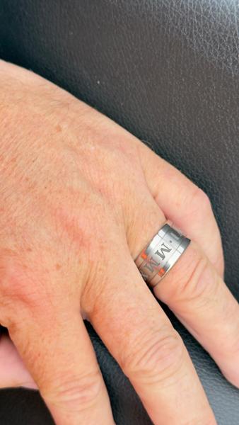Titanium Wedding Ring with Laser Engraving