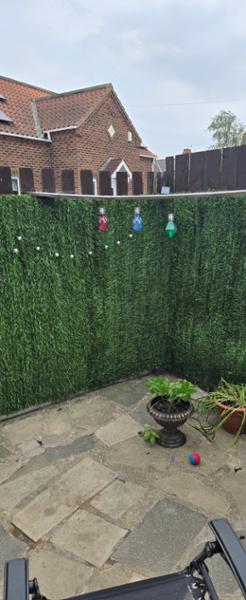 Evergreen Artificial Conifer Hedge Garden Fence Privacy Screen, 1m x 3m | Fire Resistant | UV Protected | Privacy Barrier | Low Maintenance