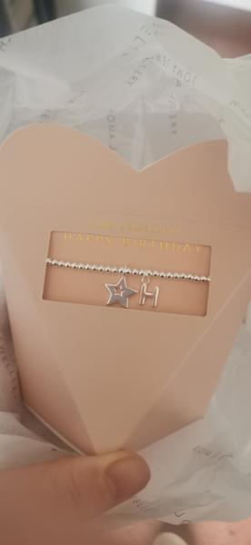 'Happy Birthday' From The Heart Gift Box Bracelet in Silver Plating