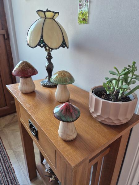 Ceramic Ornamental Mushrooms - Set of 3