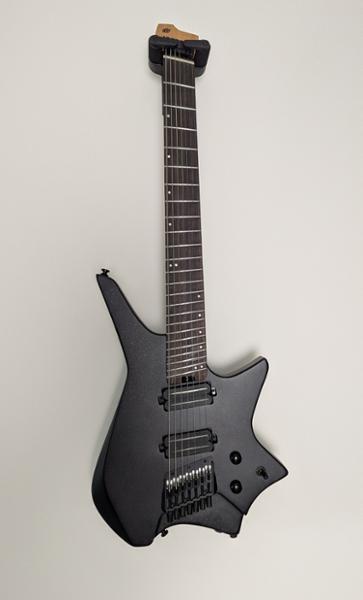 HILS HZ7 Headless Multi-Scale 7-String Electric Guitar In Satin Galaxy Black