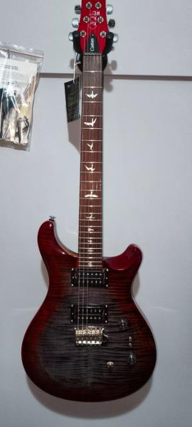 PRS SE Custom 24-08 Electric Guitar in Charcoal Cherry Burst