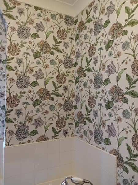 Amelie Hydrangea Wallpaper Cream / Multi Rasch 260162
