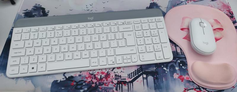 Logitech MK470 Ασύρματο Σετ Πληκτρολόγιο & Ποντίκι Ροζ (US)