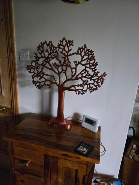 Copper Tree Table Lamp