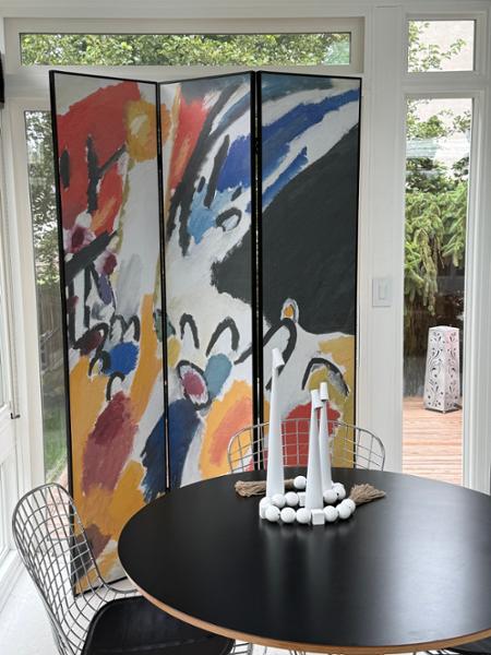 Mural used on divider screen