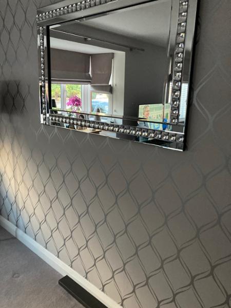 Clifton Wave Geometric Wallpaper Grey / Silver WOW41961