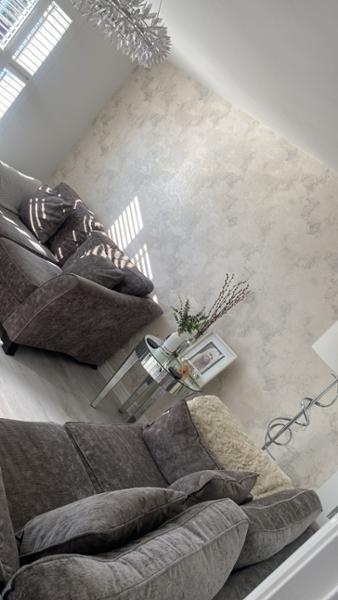 Luxe Collection Marble Heavyweight Vinyl Wallpaper White / Silver World of Wallpaper WOW091