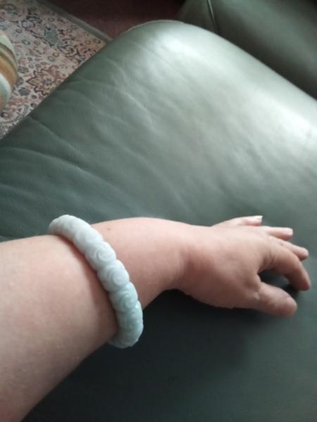 300cts Type A Bi colour Lavender Jadeite Carved Bangle