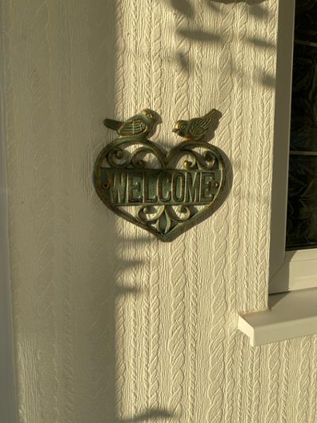 Cast Iron Wall Plaque | Welcome