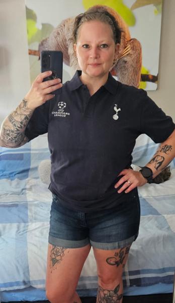Spurs Mens Champions League Navy Polo