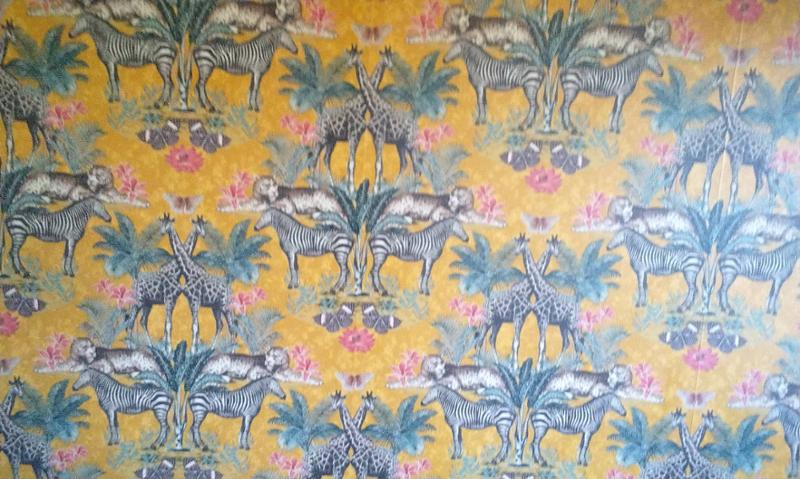 Animal Kingdom Wallpaper Ochre Grandeco A49301