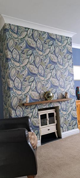 Paisley Leaves Wallpaper Blue Holden 13441