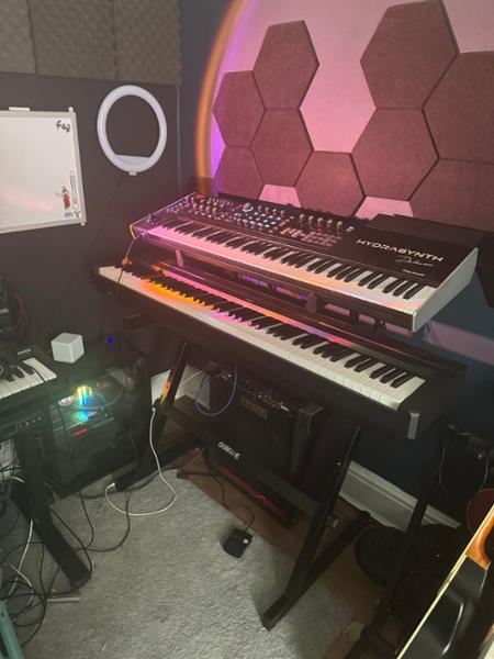 Quiklok Z726 Adjustable Height Double Tier Keyboard Stand