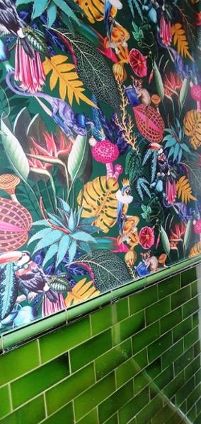 Wonderland Tropical Wallpaper Emerald Green Holden WOW036