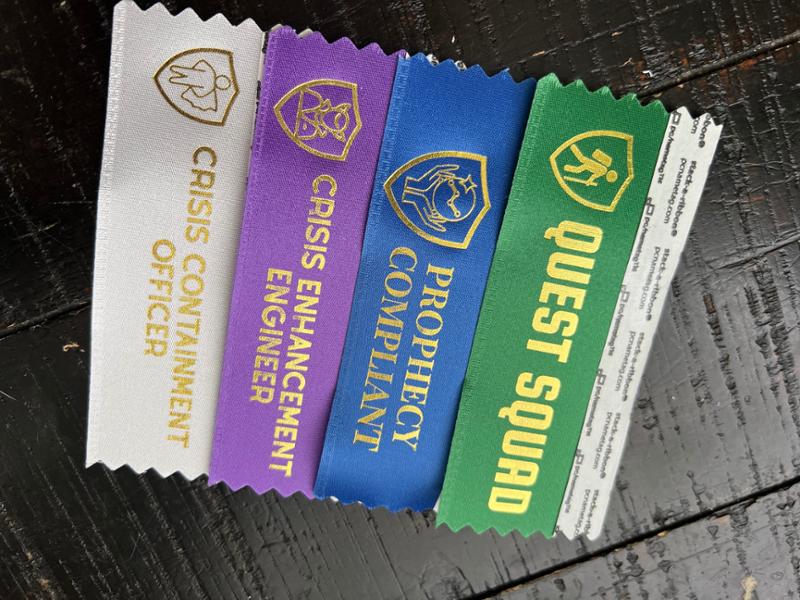 4 x 1-5/8 Custom Badge Ribbon
