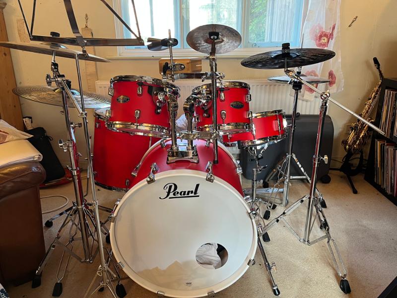 Pearl Decade Maple 22 in Matte Racing Red