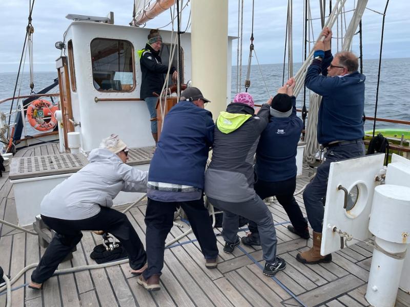 Sail a tall ship in comfort!