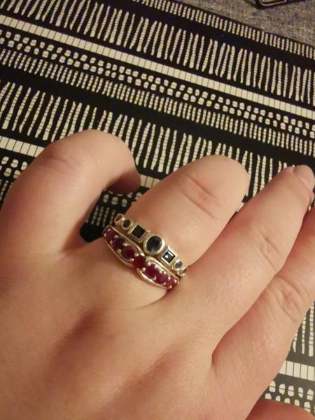 Size R to S 0.60ct Kanchanaburi Sapphire Sterling Silver Ring