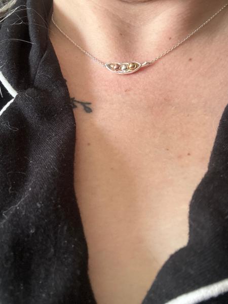 Silver Three Peas in a Pod Necklace