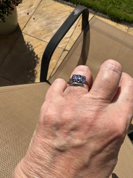 Size L to M 1.40cts AA Tanzanite Platinum 950 Tomas Rae Ring