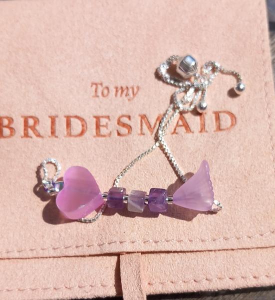 Bridesmaid Suedette Pouch, Approx 8cm