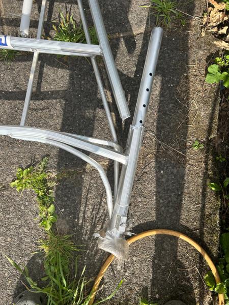 Damaged ladder