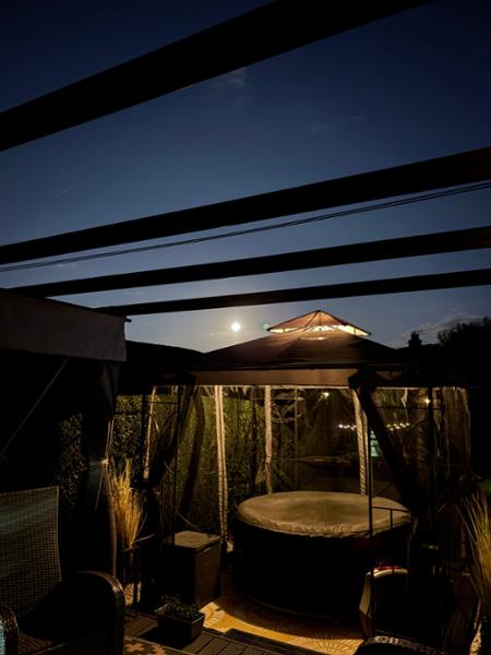 9 x 9 (2.7x2.7m) Wooden Gazebo With Two Fully Boarded Wall Panels