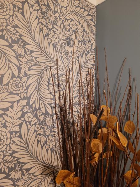 Florence Leaf Wallpaper Blue World of Wallpaper 726