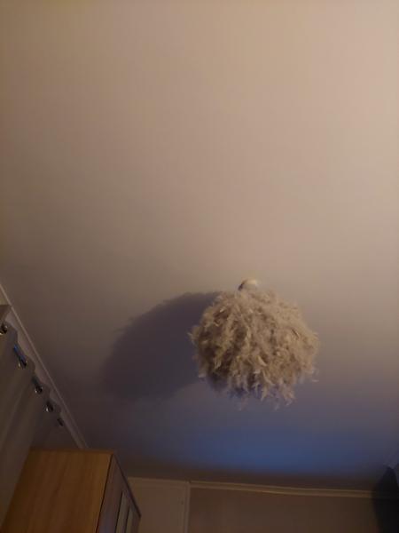 Contemporary and Unique Large Grey Real Feather Decorated Pendant Light Shade