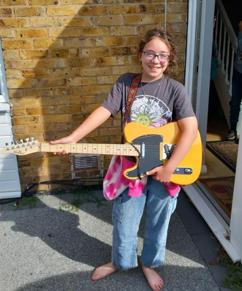 B Stock : Eastcoast T1 Left Handed Electric Guitar in Butterscotch Maple Fretboard 006