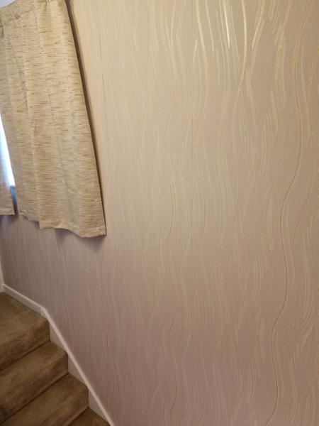 Shimmer Wave Wallpaper Natural Beige / Gold World of Wallpaper AF0024