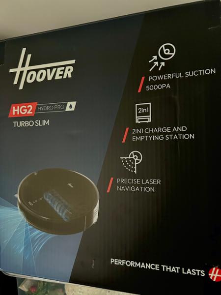 Hoover Turbo Slim 2-In-1 Self-Empty Robot Vacuum Cleaner & Mop - HG2 Hydro Pro (HG250HP 001)