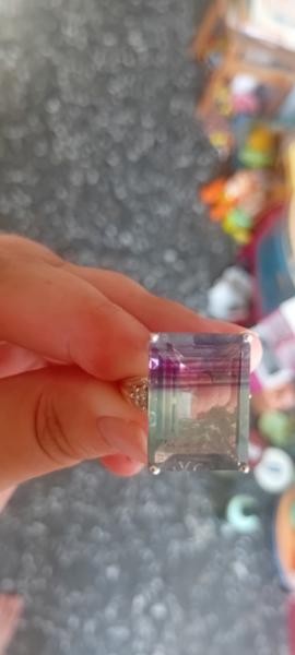 Size P to Q  7.30cts Zebra Fluorite Sterling Silver Ring