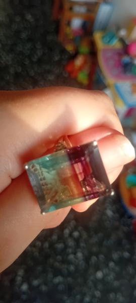 Size P to Q  7.30cts Zebra Fluorite Sterling Silver Ring