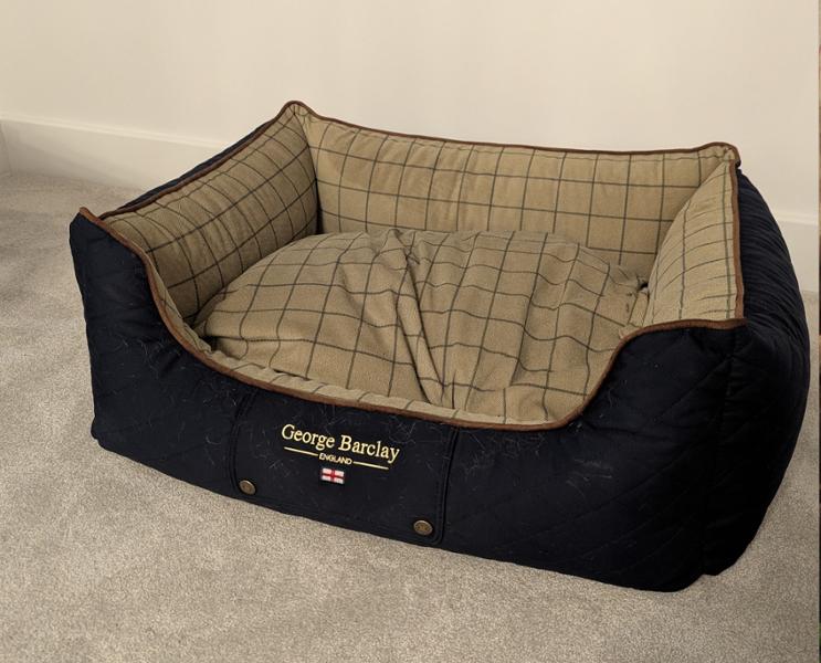 Country Orthopaedic Walled Dog Bed - Midnight Blue - Medium - Replacement Cover - George Barclay