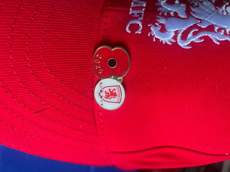 Middlesbrough Poppy Football Pin 2025