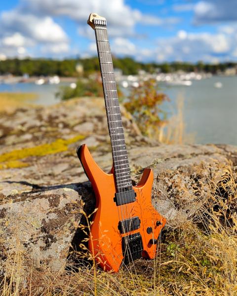 HILS NEXT HN3 Electric Guitar in Satin Metallic Coral Orange