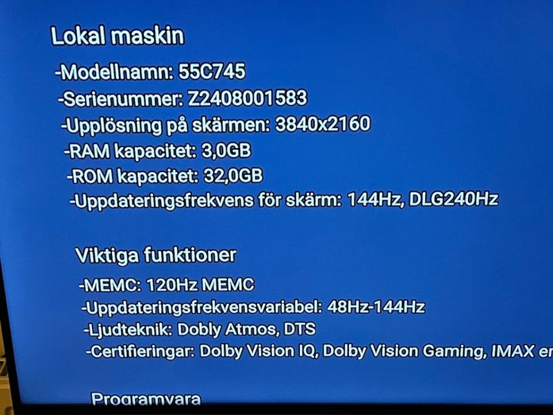 SkräpTV .TCL mycket missnöjd!