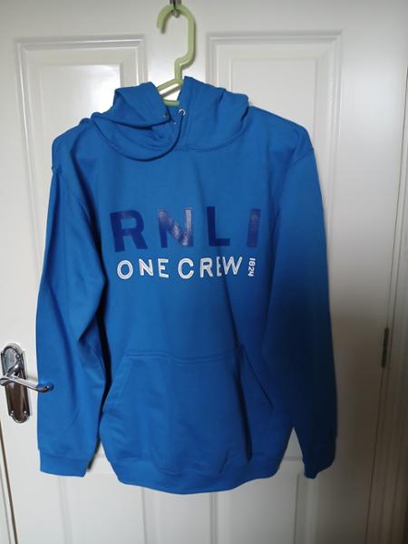 RNLI One Crew Unisex Hoodie, Blue