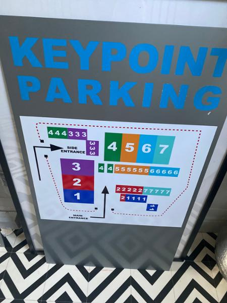 White vinyl sign