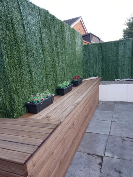 Evergreen Artificial Conifer Hedge Garden Fence Privacy Screen, 1m x 3m | Fire Resistant | UV Protected | Privacy Barrier | Low Maintenance