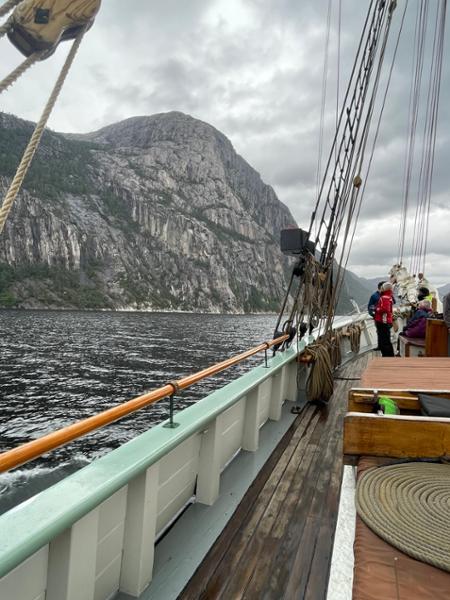 Tall Ship Sailing in the Norwegian Fjords