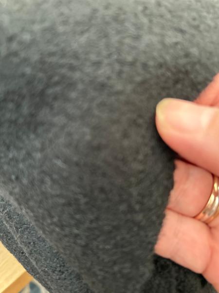 Black Boiled Wool Fabric 0.5m