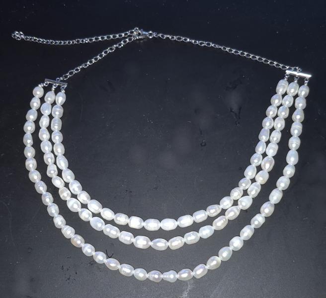Freshwater Cultured Pearl Sterling Silver Necklace